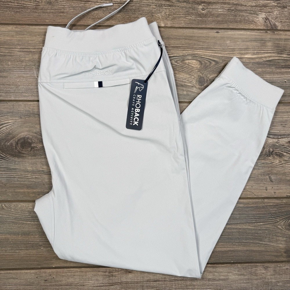 Rhoback Men's Delta Performance Joggers Pants Size 3XL Ghost Gray‎ Pockets NWT